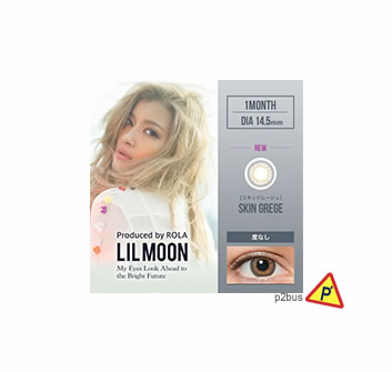 Lil Moon Monthly Color Contact Lens SKIN GREGE 0.00