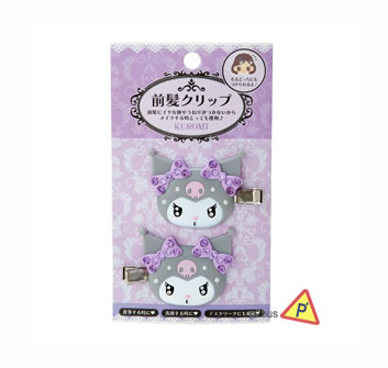 Sanrio Character Hair Clip Crystal (Kuromi)